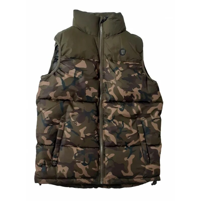 Жилетки хаки. Fox Camo Khaki RS Gilet. Жилетка утепленная Fox Camo/Khaki RS Gilet. Fox (Фокс) камуфляжный хаки рип-стоп жилет chunk RS. Жилетка карповая Fox мужская.