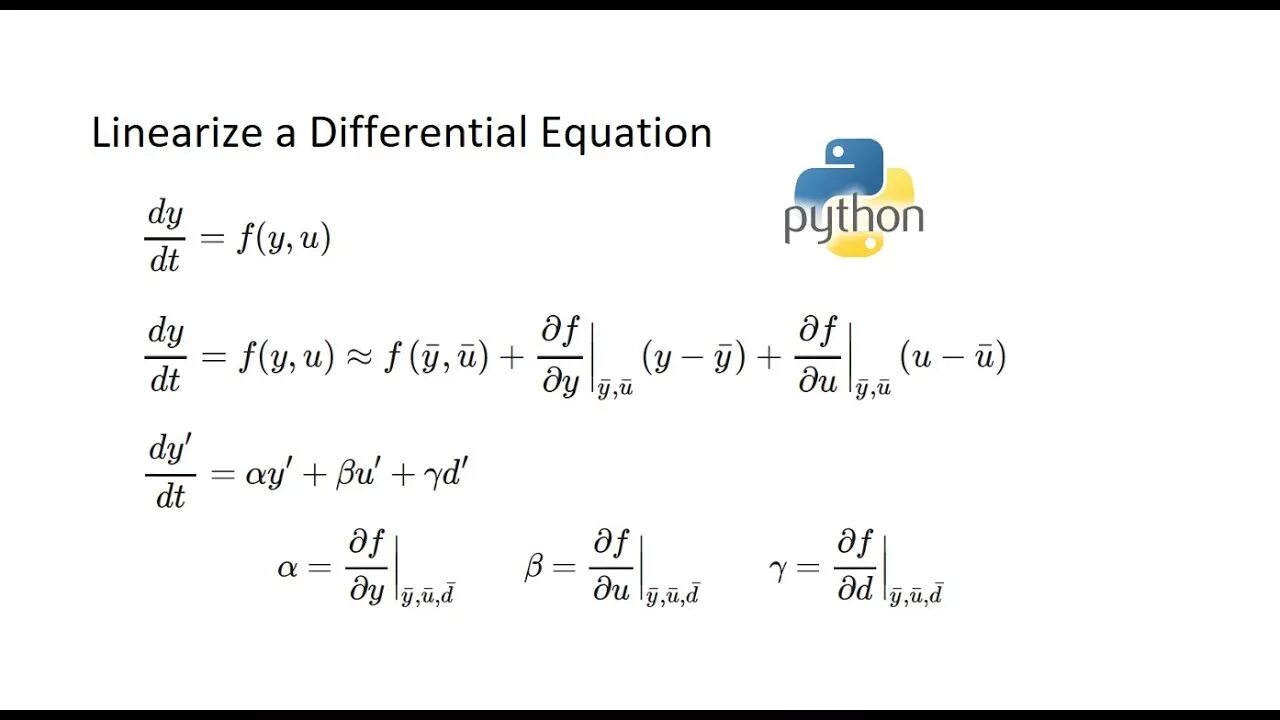 Linear differential equations. Linearization. дифференциальные уравнения в питоне. differential equations of dynamic. linearization formula.