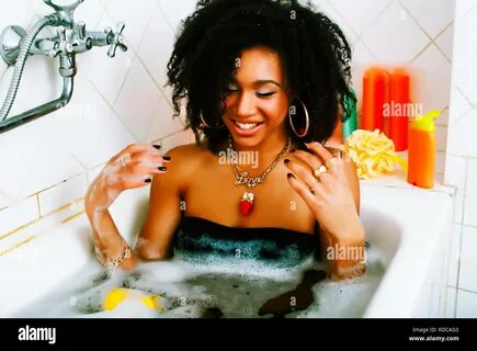 adult, african, american, attractive, bath, bathing, bathroom, beautiful, b...