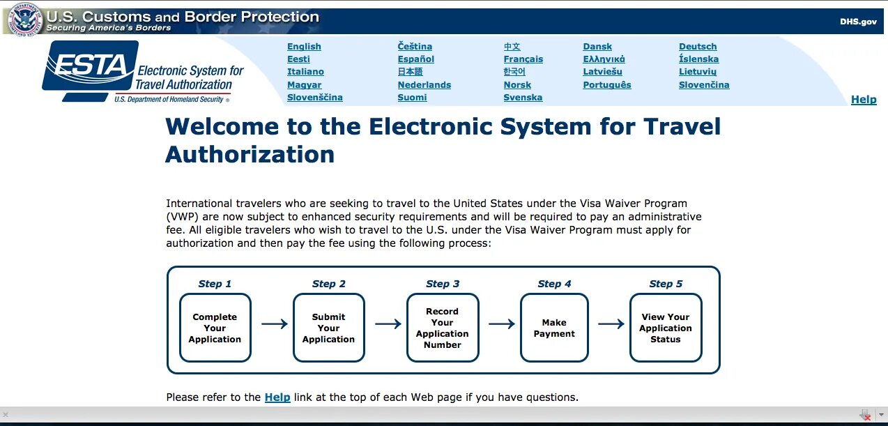 Payment required. Electronic System for Travel authorization. Esta США. Тревел АВТОРИЗЕЙШЕН В США. Esta как выглядит.