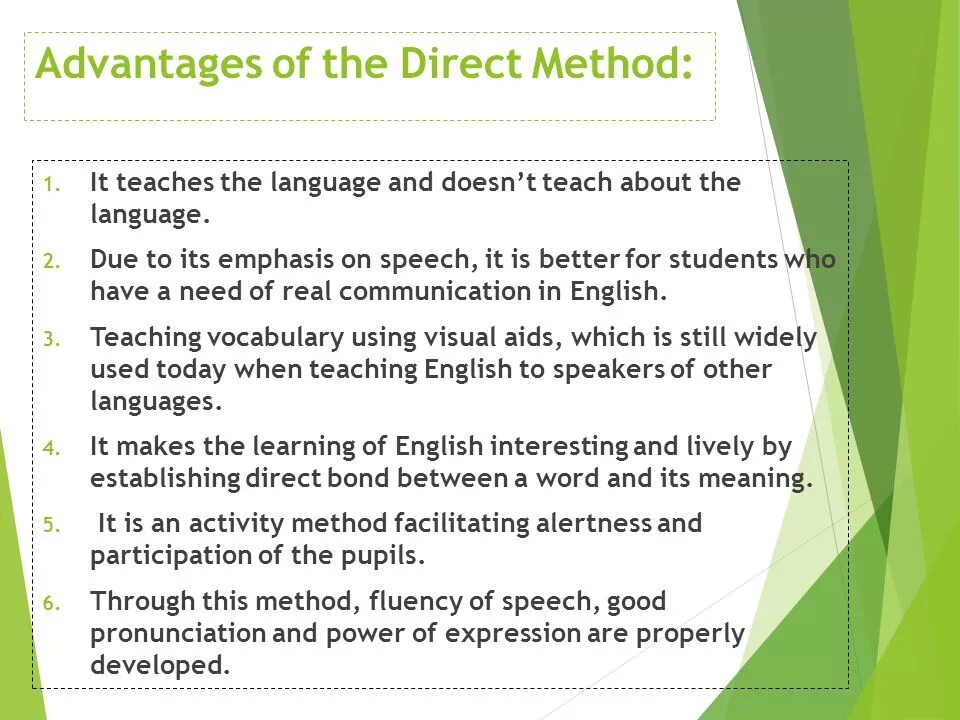 Direct method. Direct method in teaching english. the direct method of teaching foreign languages. direct approach in teaching english. language teaching methods.