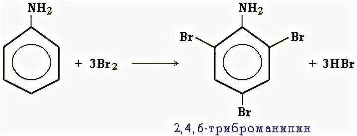 Анилин 2 4 6 триброманилин. Анилин и бром. Триброманилин структурная формула. Анилин и бромная вода реакция