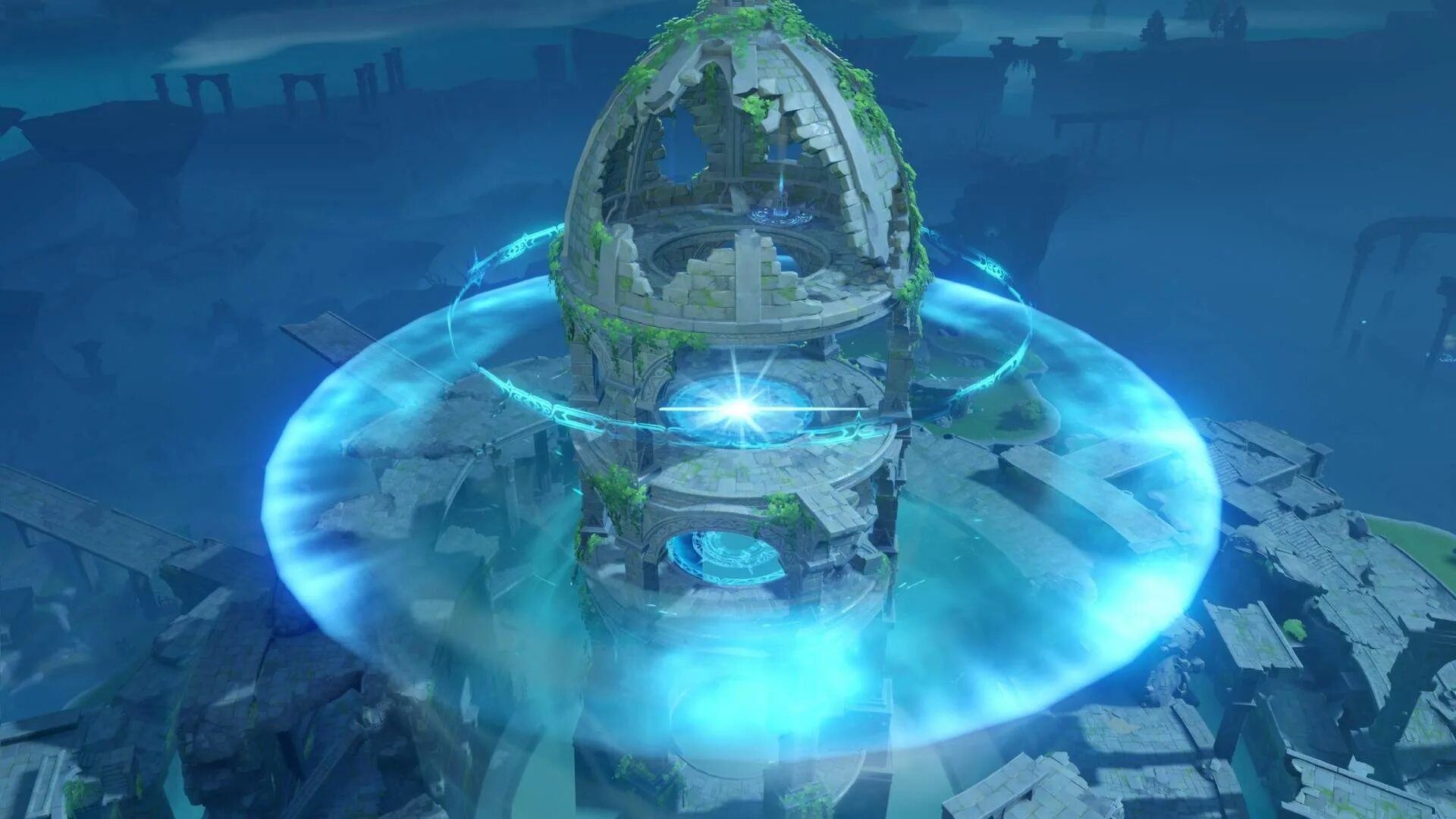 Башня в геншине. Башня в геншине. Abyss геншин. Статуя семи архонтов геншин импакт. Логово ужаса бури genshin impact.