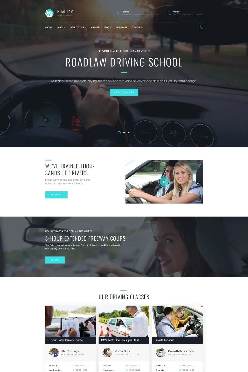 Drive theme. Шаблоны для автошколы. education wordpress theme. driving html. driving css.