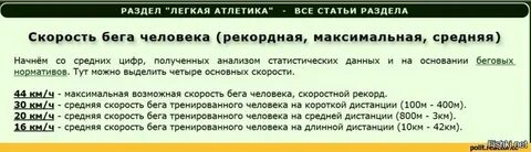 Скорость обычного человека в час