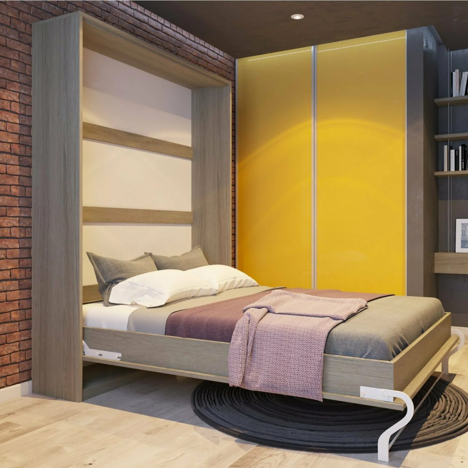 шкаф-кровать трансформер 33700. кровать трансформер летто. кровать стенка трансформер мерфи. шкаф кровать. мебель для маленькой комнаты.