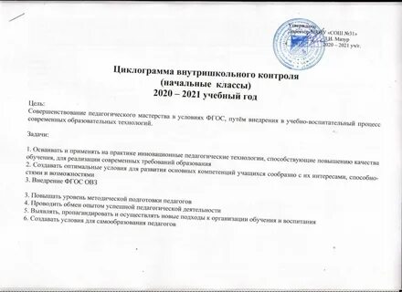 Карта состоящего на внутришкольном учете