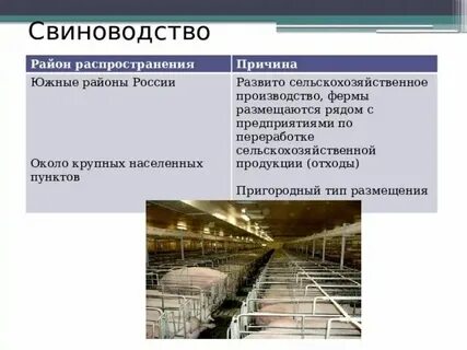 Факторы влияющие на размещение животноводства