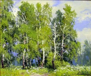 Русский художник березовая роща