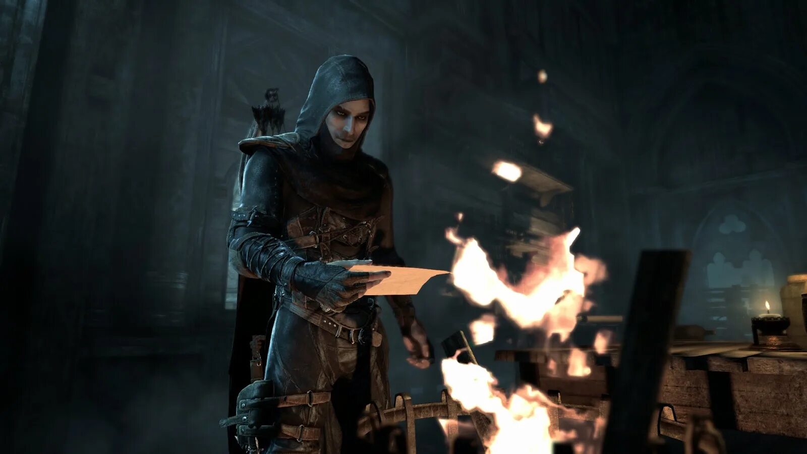 Thief (игра, 2014). Thief 4 гаррет. Игра thief 4. Ниндзя в капюшоне. Thief 4.