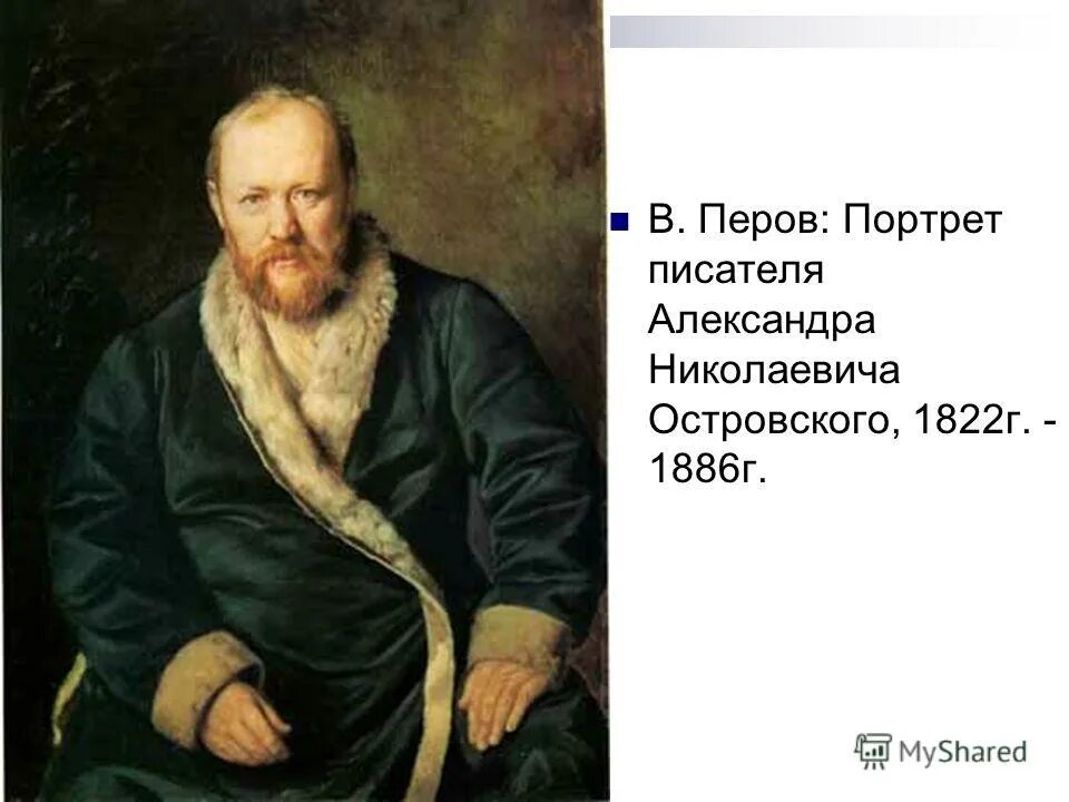 Писатель перов. А Н Островский портрет Перова. Портрет а н Островского в г Перова.