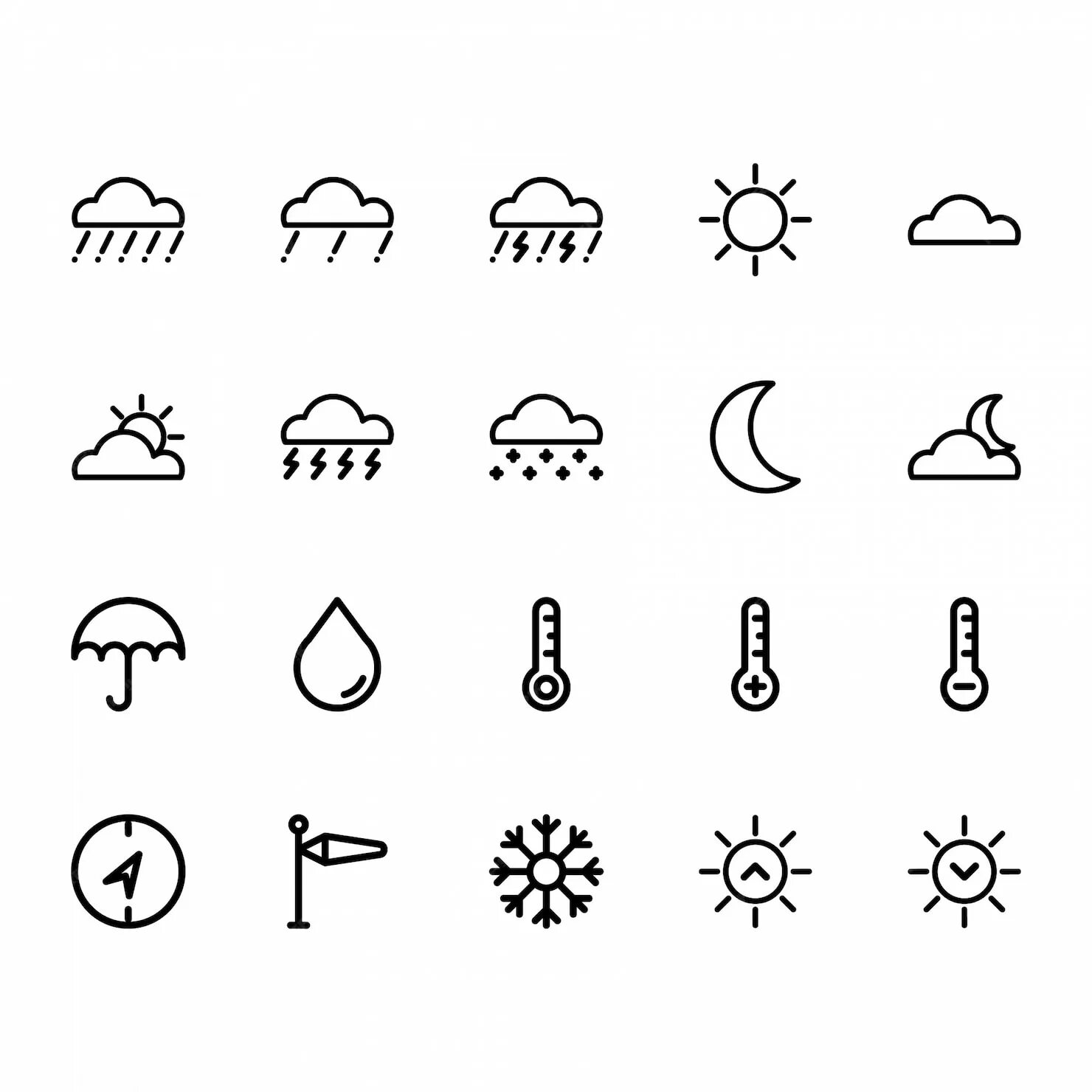 Снег обозначение в погоде. Символы погоды. Иконки погоды. Погодные иконки svg. Значки для изображения погоды.