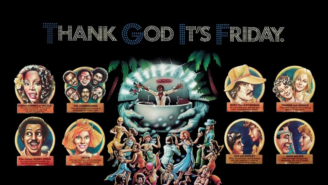 P thank. Слава_Богу,_сегодня_пятница 1978. Thank God it's Friday 1978. 1978 - Thank God it's Friday обложка.