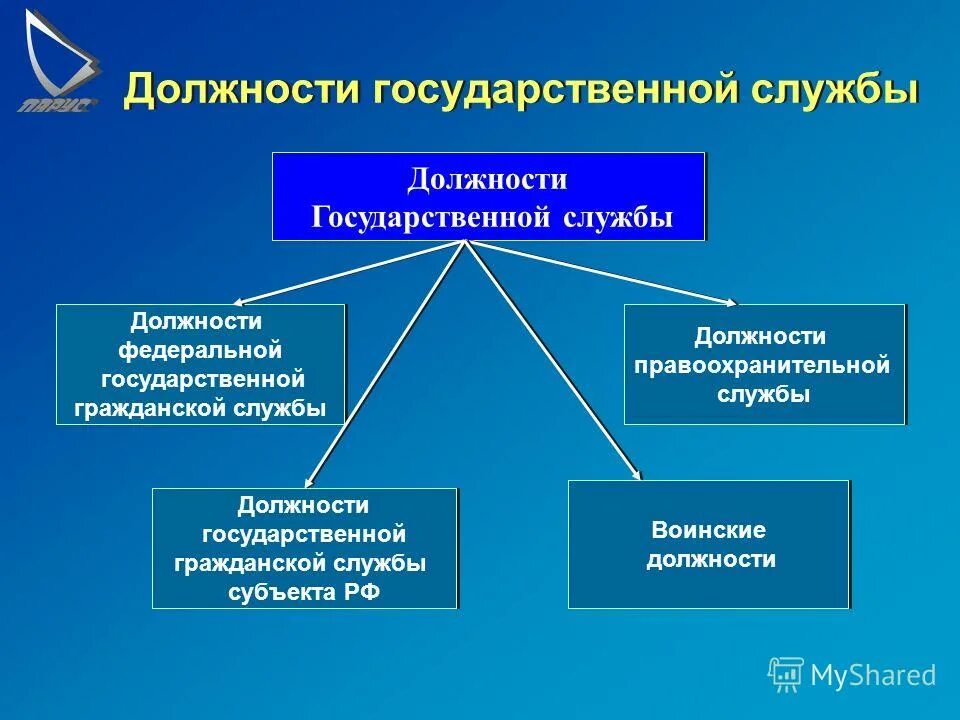 4 виды государственной службы