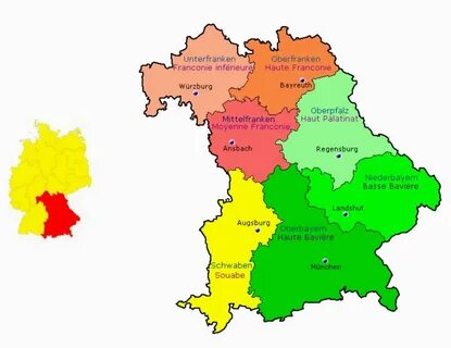 Бавария на карте