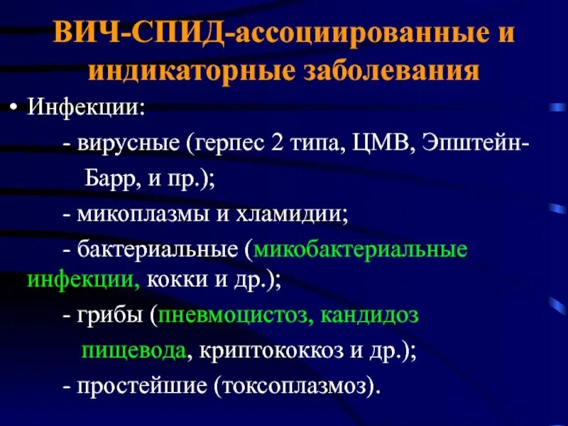 Спид относится к. ВИЧ ассоциированные заболевания. СПИД индикаторная инфекция. ВИЧ индикаторные болезни. СПИД ассоциированные вирусные инфекции.