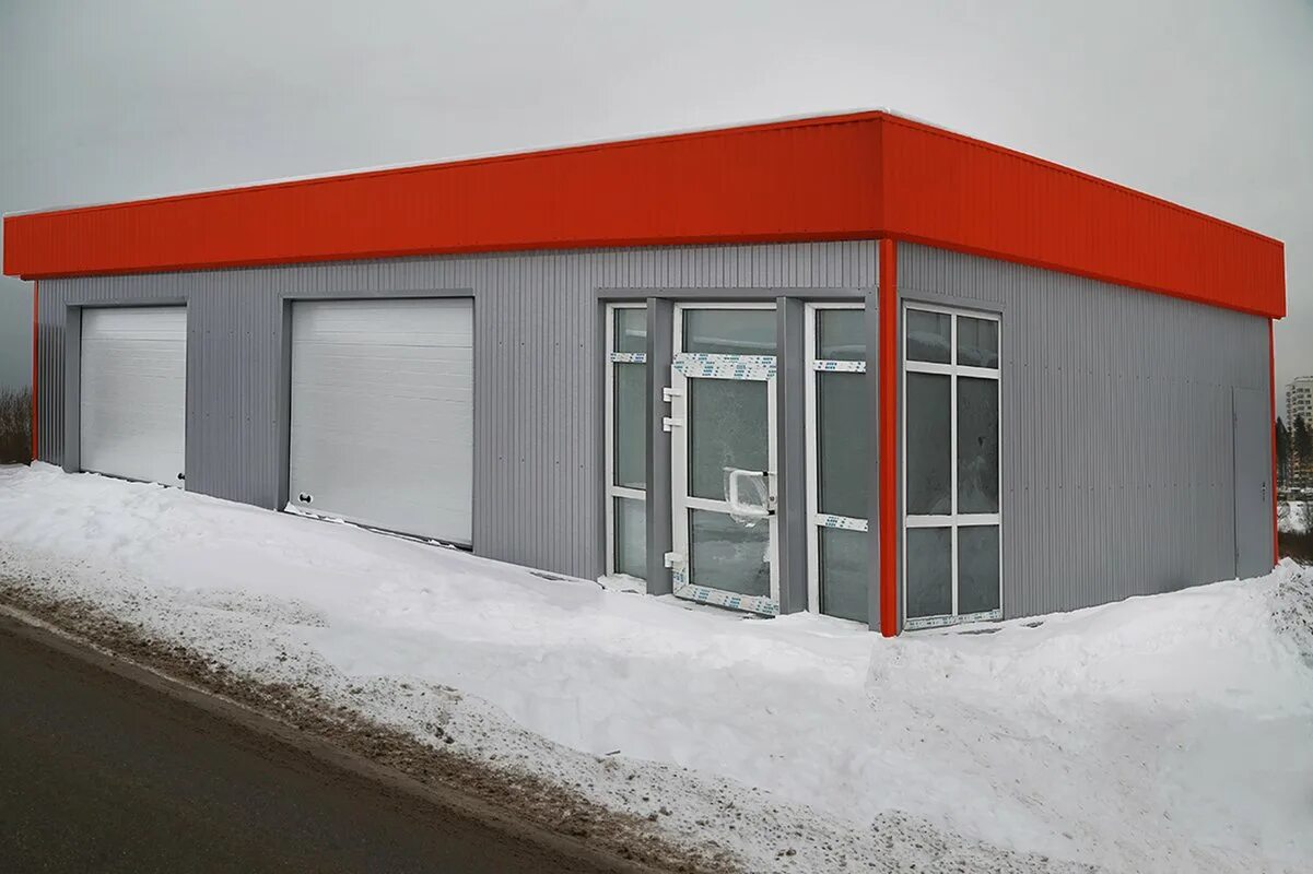 Автосервис из сэндвича. Ангар из сэндвич панелей 6*24. Автосервис из сэндвича. Автосервис из металлоконструкций. Модульная автомойка.