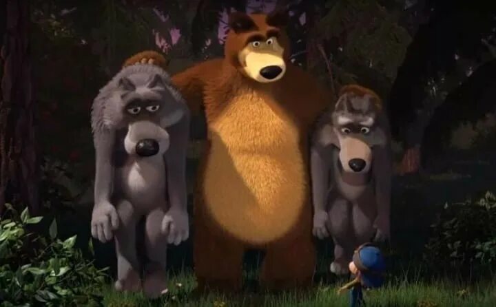 Маша и медведь 2009. Волк из Маши и медведя. Маша и медведь волки. Маша и медведь мишка и волк.