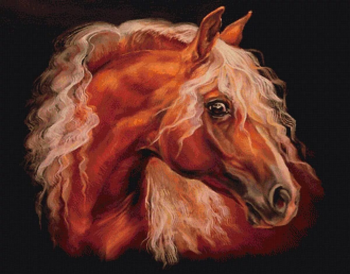 Огненный конь. Картина конь огонь.