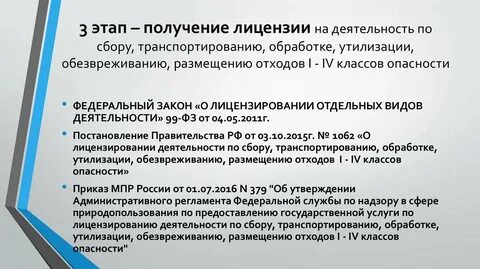 Закон о лицензировании отходов
