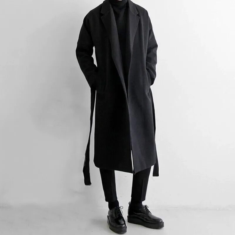 Мужской чёрный плащ Trench Coat. Тренч пальто мужское длинное зима. Пальто мужское черное длинное. Пальто ниже колена мужское.