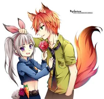 Image gallery for: Zootopia nick x judy ver anime render by miielary on dev...