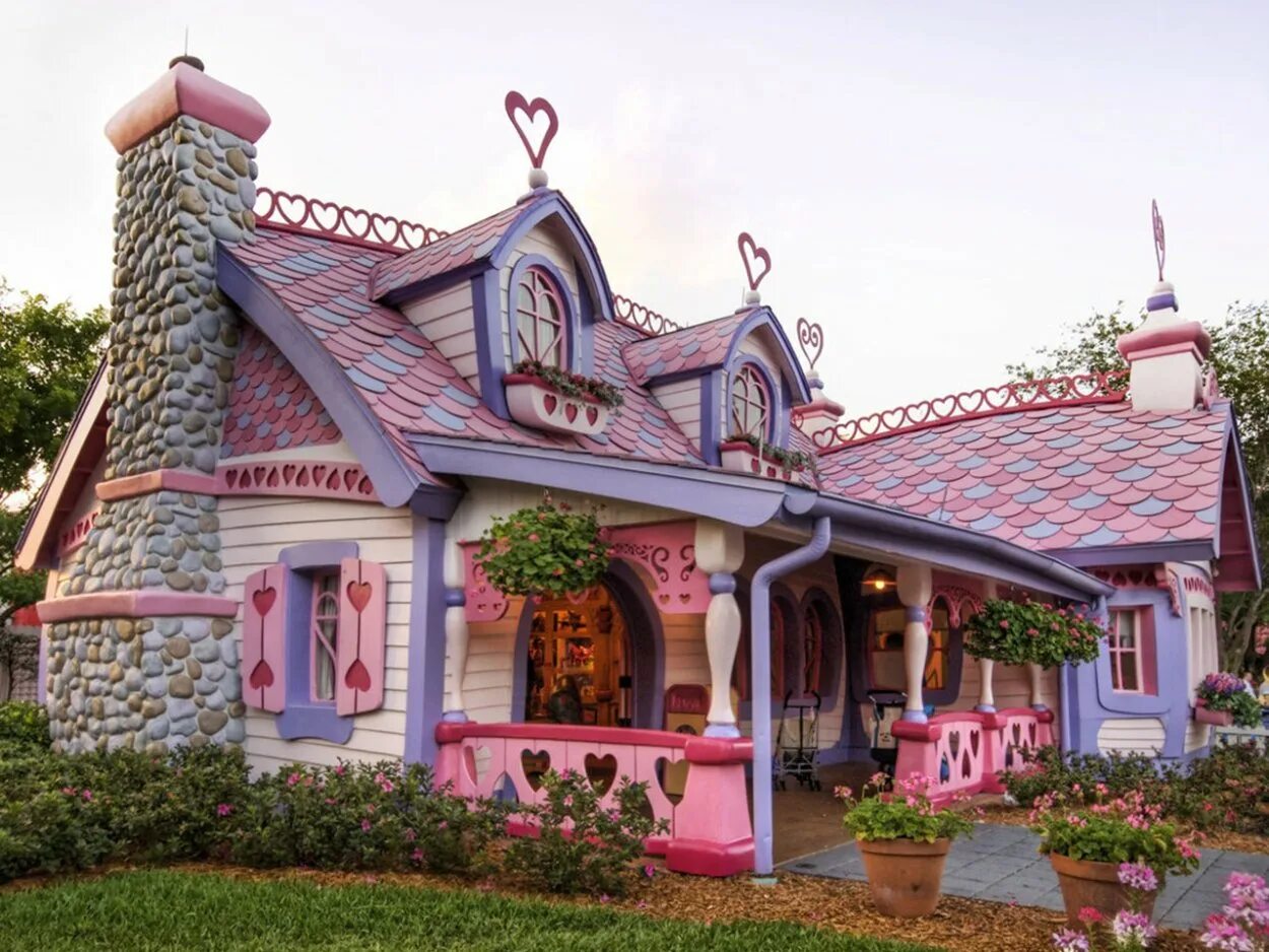 Тап дом. Маленький розовый дом Изабеллы, США. Сказочный домик. Красивый домик. Необычные домики.