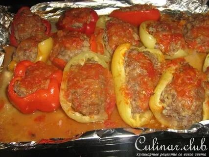 Фаршированный перец с мясом в духовке