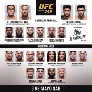Календарь боев ufc