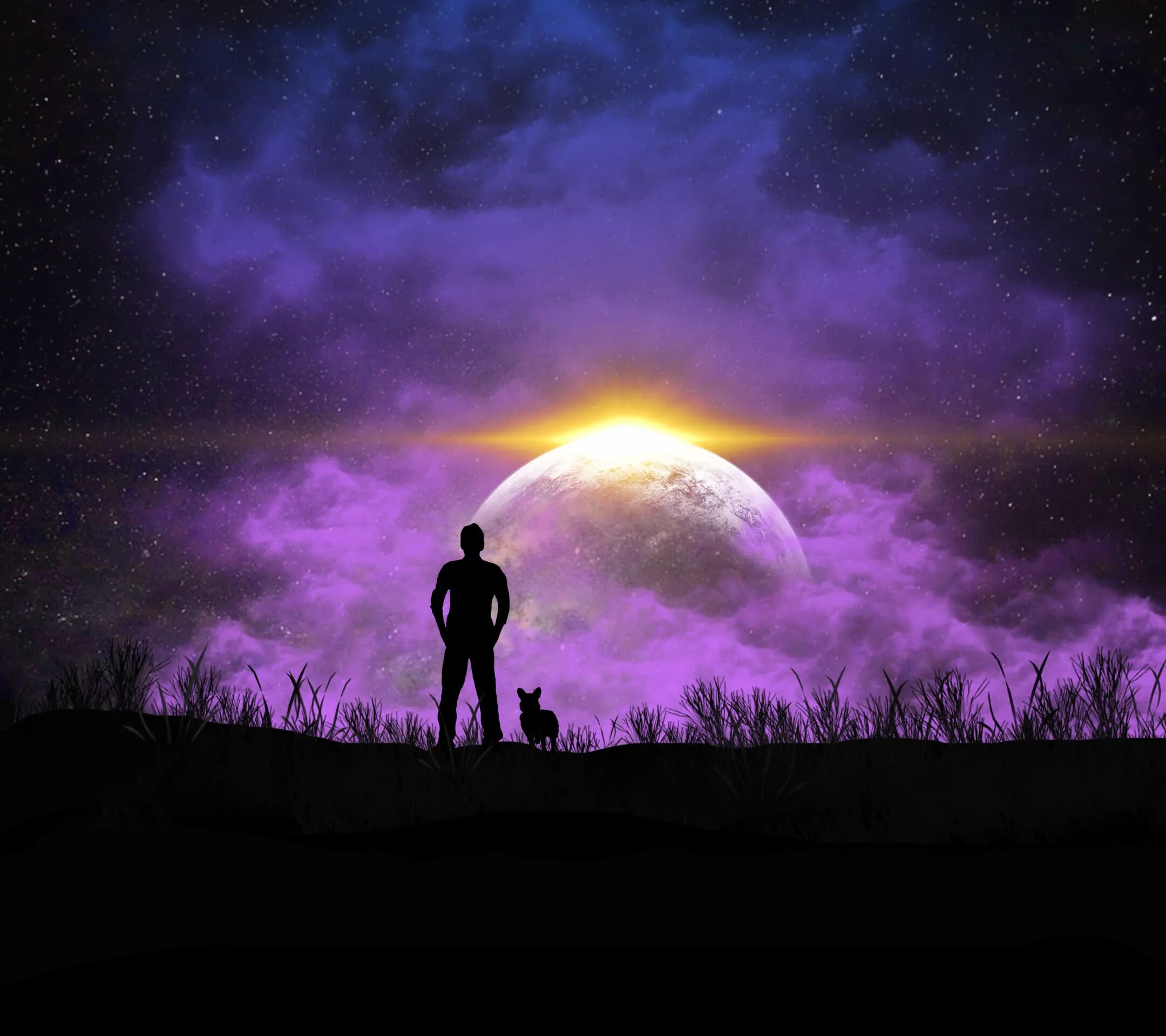 огромная луна. девушка-луна. байрон бэй восход луны. суперлуние. яркая луна поклоняется.