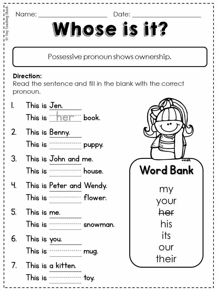 Whose who s exercise. Possessive pronouns Worksheets в английском. Английский задания Elementary possessive. Притяжательные местоимения в английском языке Worksheets for Kids. Личные и притяжательные местоимения в английском языке Worksheets.