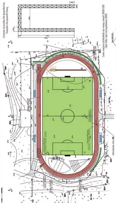 Футбольное поле с беговой дорожкой Размеры школьное. Футбольное поле с беговой дорожкой чертеж. Радиус беговой дорожки вокруг футбольного поля. Футбольное поле с беговой дорожкой Размеры. Окружность стадиона