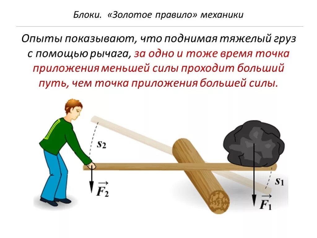 Какого устройство рычага. Золотое правило механики 7 класс физика. Простые механизмы золотое правило механики. Золотое правило механики 7 класс физика формула. Рычаги и блоки. Золотое правило механики.