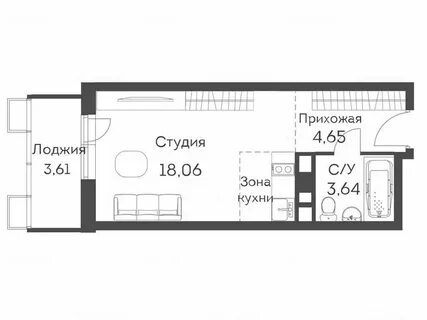 Однокомнатная митино