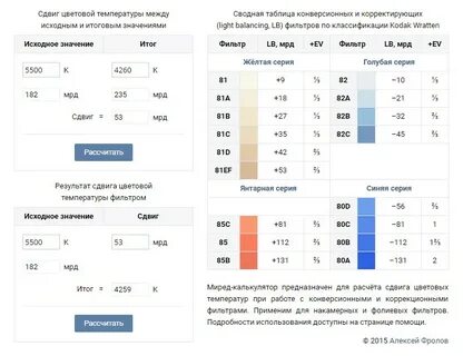 Цветовой калькулятор