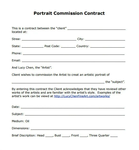 Contract dated. Contract commission. commission agreement. contract template. simple contract.