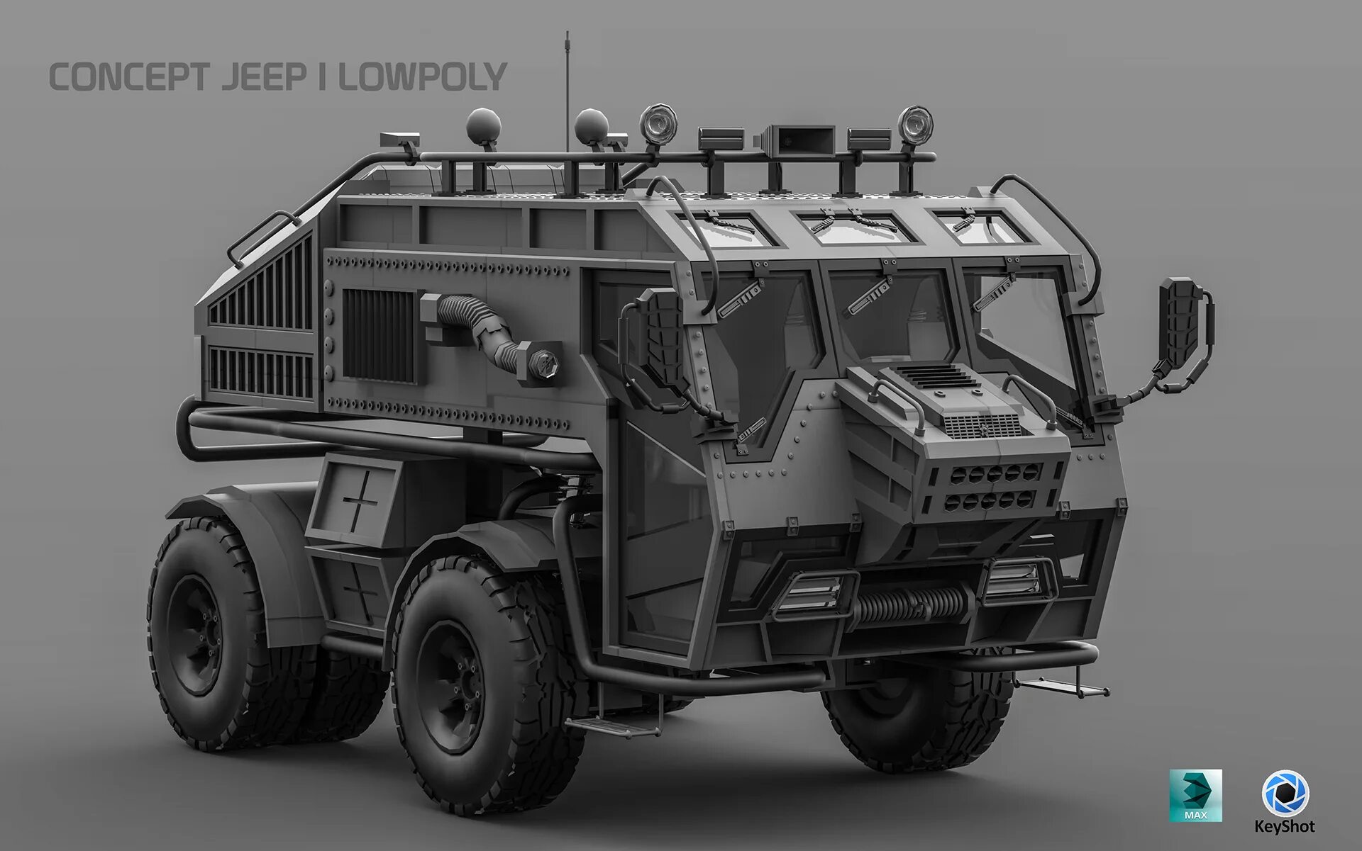 Max demo. Лоу Поли военный транспорт. 3d Concept Jeep. Внедорожник для Марса. Low Poly Armored vehicle.