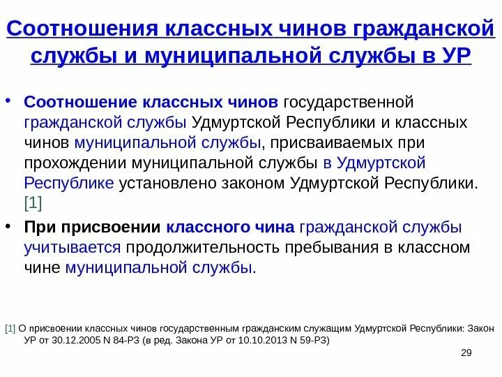 Классные чины федеральной государственной гражданской службы. Соотношение классных чинов государственной и муниципальной службы. Чин муниципальной службы. Соотношение чинов государственной гражданской службы. Классные чины муниципальной службы.