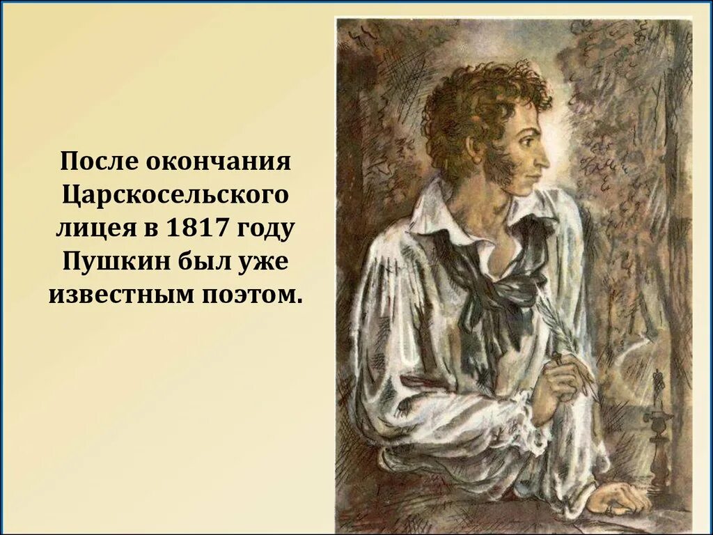 После лицея. После лицея. После лицея. Пушкин после окончания. Пушкин 1817.