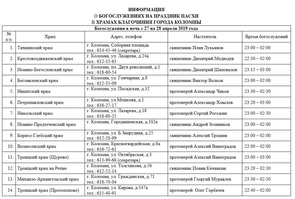 Автобус 57 бронницы коломна расписание. Расписание служб в храмах Коломны. Расписание богослужений на Пасху. Тихвинский храм Коломна расписание. Коломна церкви расписание богослужений.