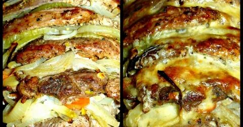 Шея с овощами в духовке