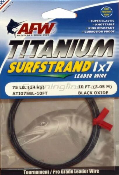 Поводковый материал afw. Поводковый материал afw titanium toothproof blackoxide. материал afw. титан afw.