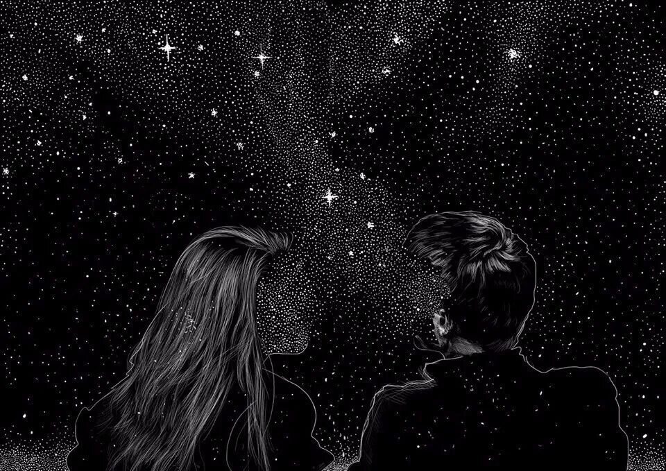 Эхо целую. Космос любовь. Девушка парень звезды. Парень и девушка космос. Звездное небо любовь.
