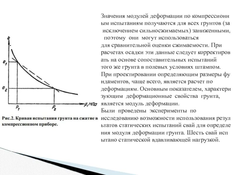 Определение модуля деформации грунтов. Определение модуля деформации грунтов