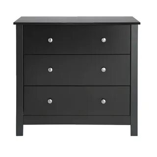 Black 3 Drawer Chest Florence Cheap-Furniture.
