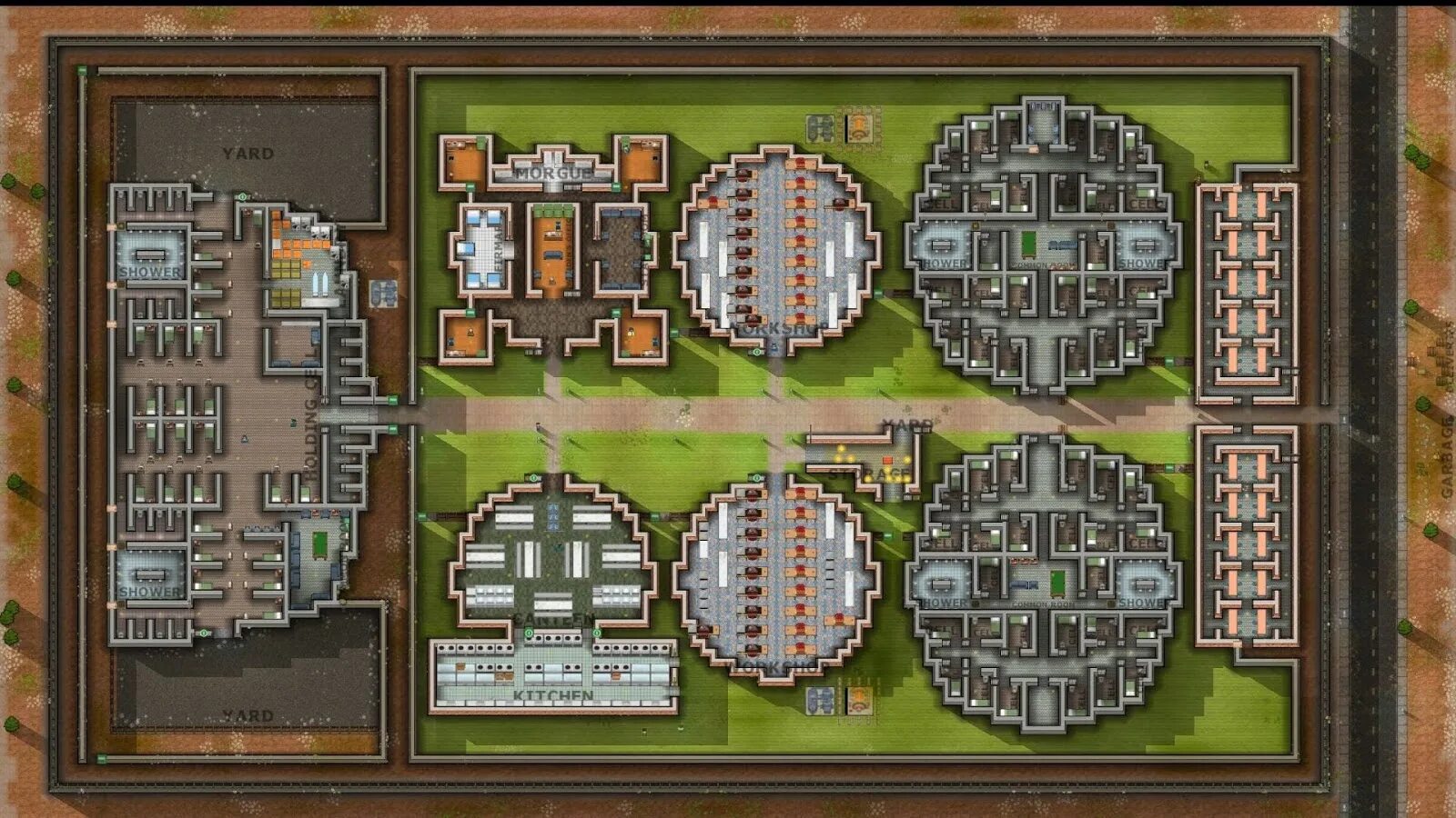 Присон архитект тюрьмы. Пирсон архитект. Prison Architect Алькатрас. Prison Architect Базовая тюрьма. Игра построй тюрьму