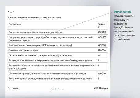 Внереализационные доходы без ндс