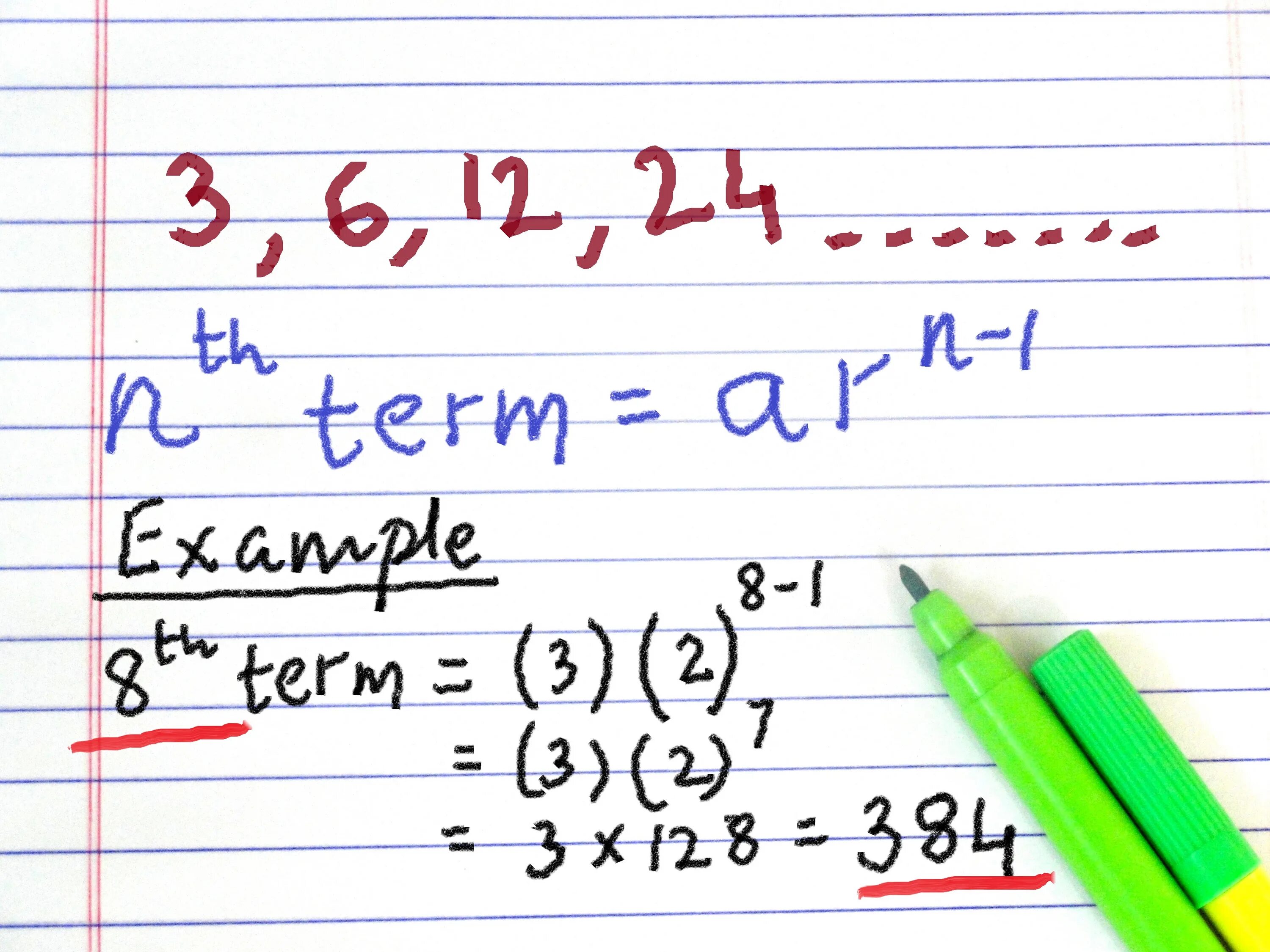 How to find nth term of Geometric sequence. Geometric sequence people.