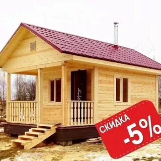 Баня 4х6 с террасой