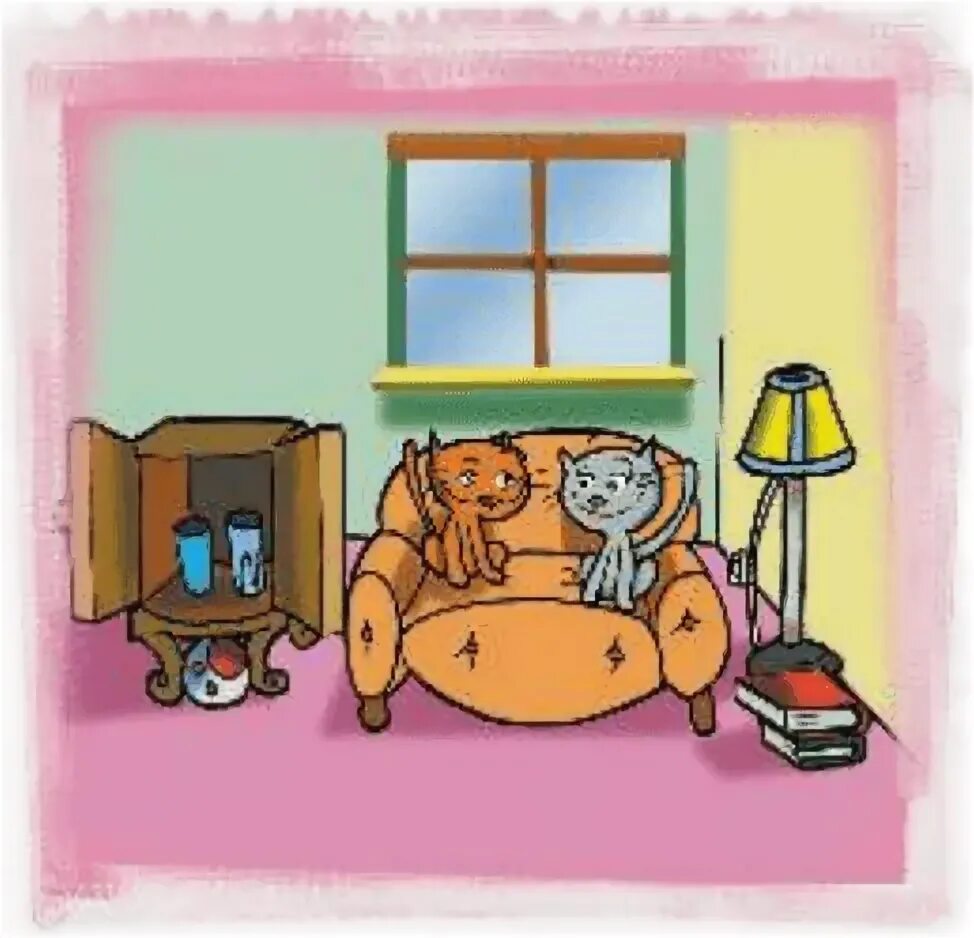 There was an opened door. Behind the sofa. there is two sofas in the room.